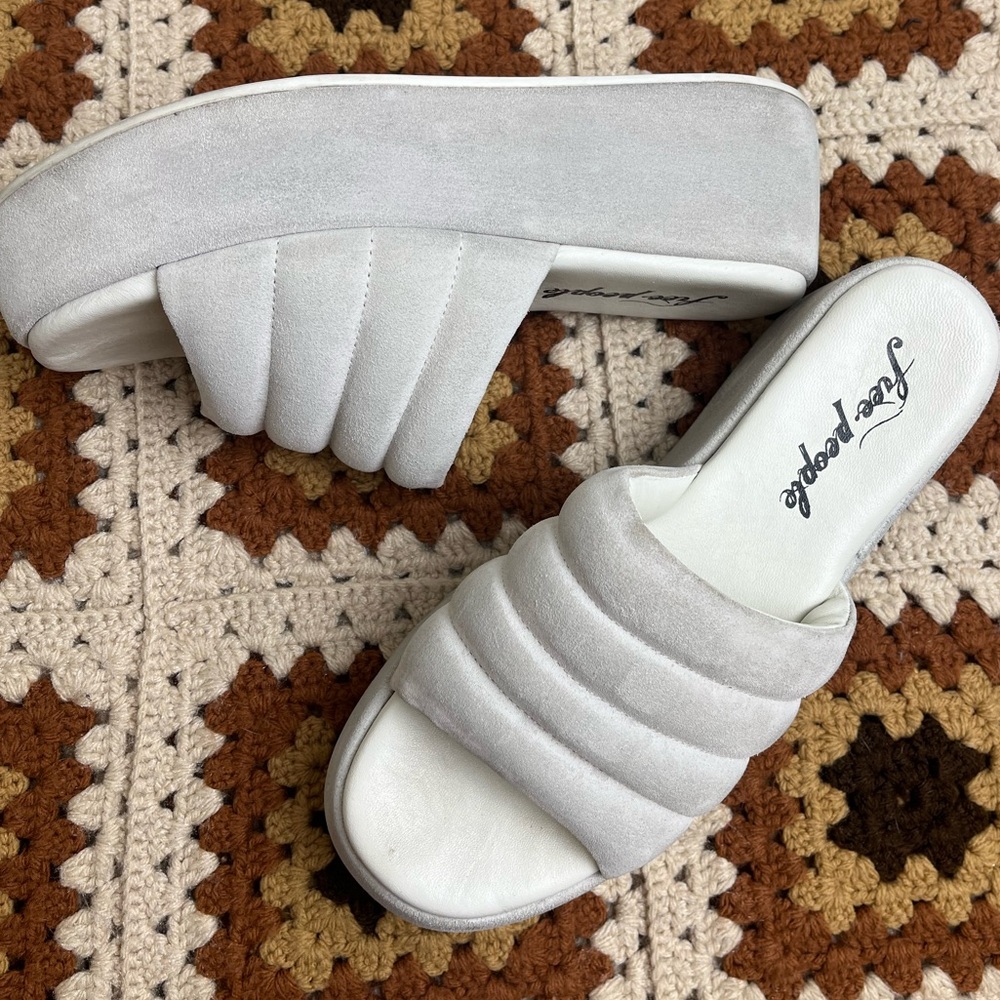 Free People Bubble Platform Grey Shoes Size EU 40/US 9/9.5